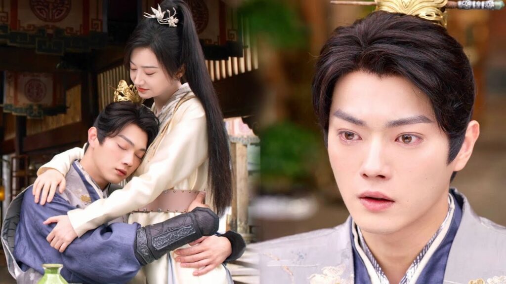 تنهمر الدموع من عيونـه ويلوم نفسـه على موت والدته ولانه ابن رجل قاسي القلب ( ارض عجائب الحب )