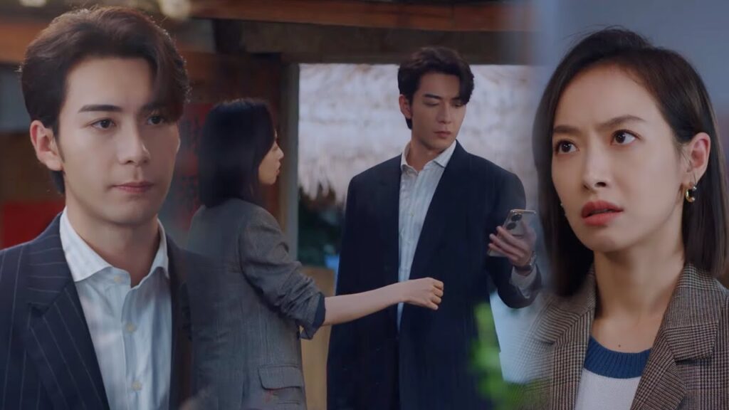 يراها تتحدث مع منافسه في الحب فيغضب ويجبرها على توضيح العلاقة بينهما😯مشهد من "عزيزتنا المترجمة"