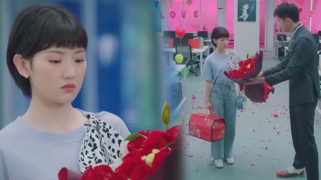 البطل الثاني يعترف لها , لكن يأتي البطل الاول ويأخذها معه ( صوتك جميل )