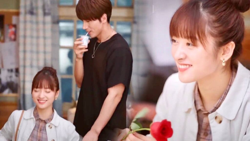 يحضر لها مفاجأة و يعطيها هديـة و وردة  حمراء  ( عد نجومك المحظوظة )