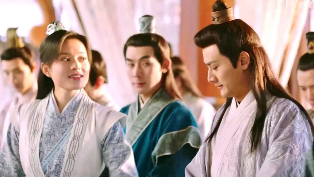 يصطفون رجال المدينة لكي تختار الاميرة زوجاً من بينهم  ( سيدتي الجميلة )