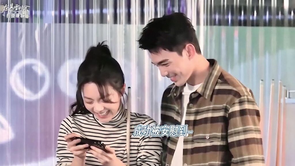 خلف الكواليس لمسلسل وسط عاصفـة ثلجيـة من الحب  #amidstasnowstormoflove #在暴雪时分 #leowu   #zhaojinmai