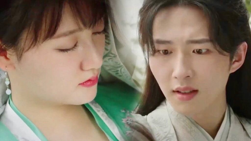 يعتقد بان زوجتـه ماتت فيبكي عليـها لكن يتضح بانها نائمة ( اعادة كتابة القدر )