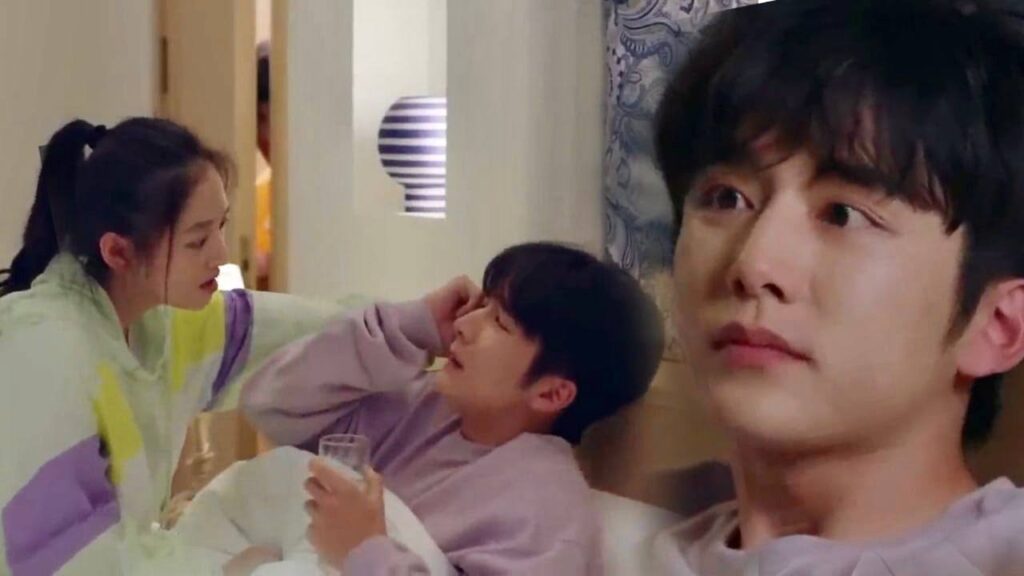 يتظاهر بالمرض لكي تبقى معه طوال الليل  ( تزلج في الحب )