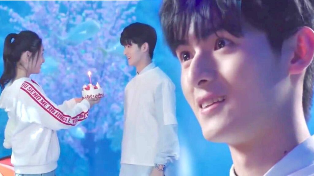 تفاجئه بكعكة  و تجعله يطير من السعادة لانها معه ( تزلج في الحب )