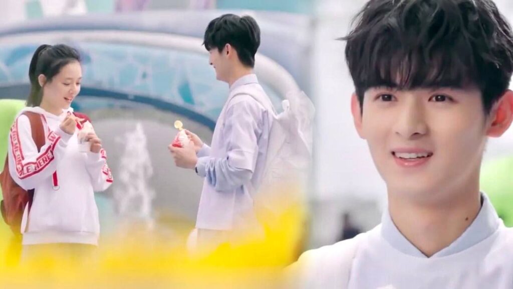 يتصرف كالطفل معها لانه لاينظر سوى لها ( تزلج في الحب )