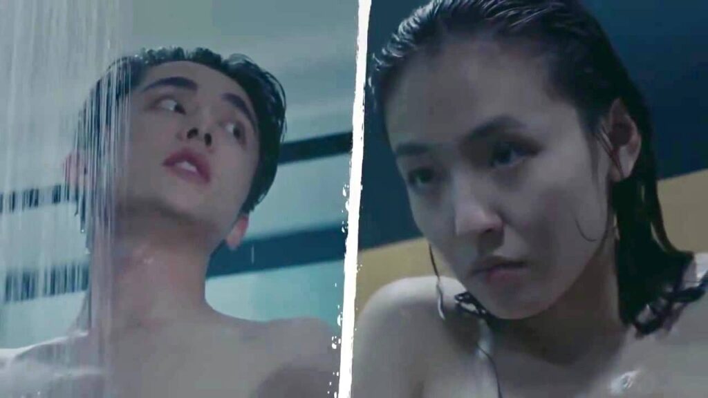 تستحم في حمام الرجال و يكشف امرها ( تزلج في الحب )