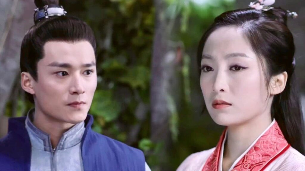 رفض حبها ولكنها تراه وهو  يبحث عن التميمة التي اعطتها له 🙊❤️  (اسطورة طارد الارواح جونغ كوي)