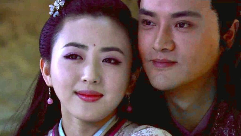 تبكي على والديها الذين تخلوا عنها فيخبرها بانه سيكون عائلتهاولن يتخلى عنها (اسطورة الاميرة مياو شان)