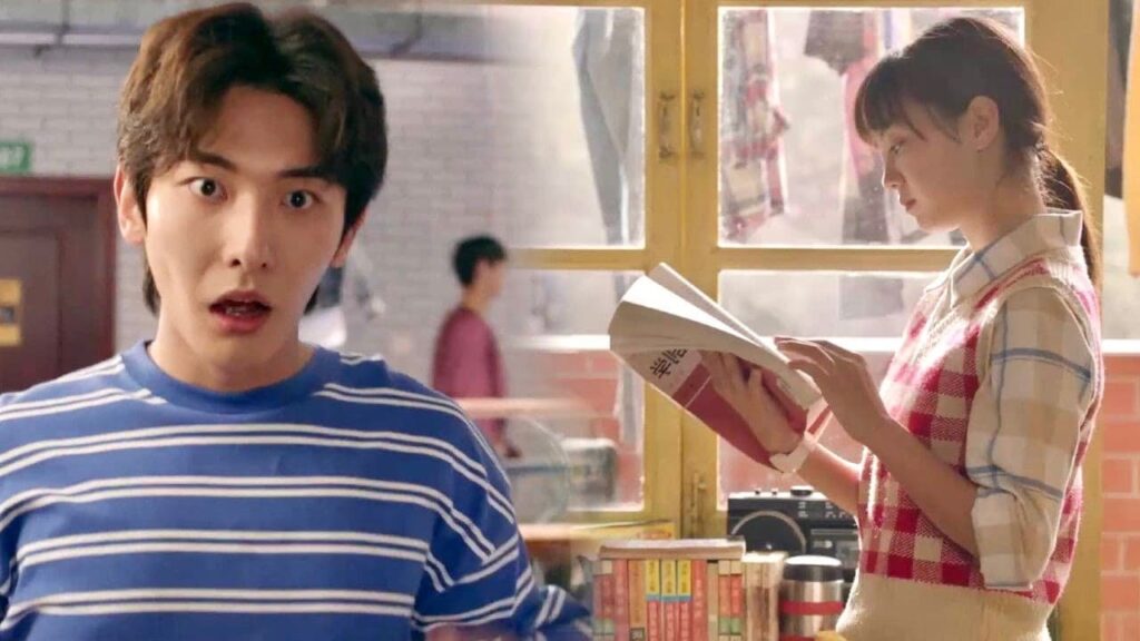 كادت ان ترى صورتها في كتابــه ❤️😍 ( نهر يجري خلاله )