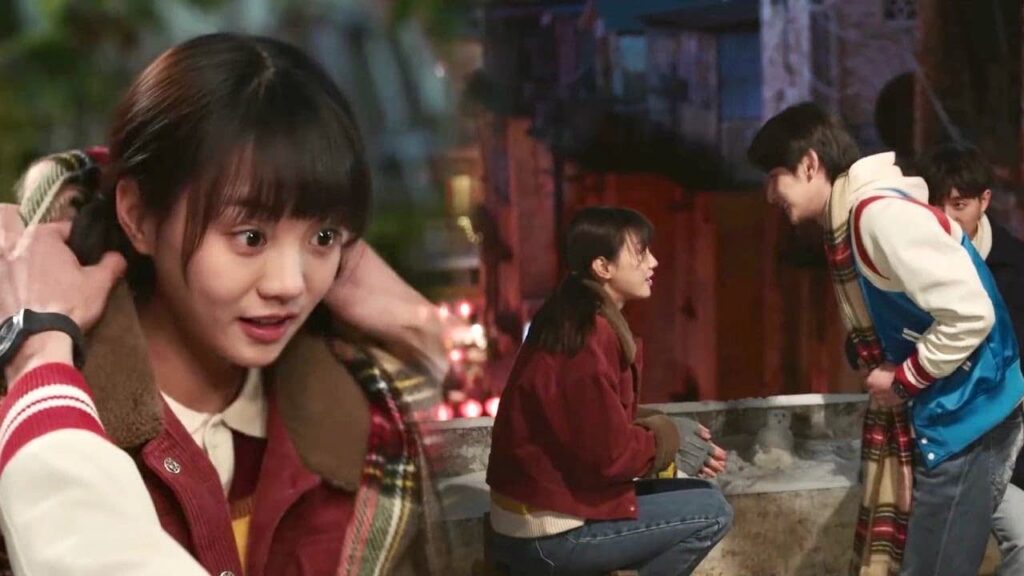 يتصرف برجولـة و يعطيها وشاحــه لانها تشعر بالبرد ❤️😍 ( نهر يجري خلاله )