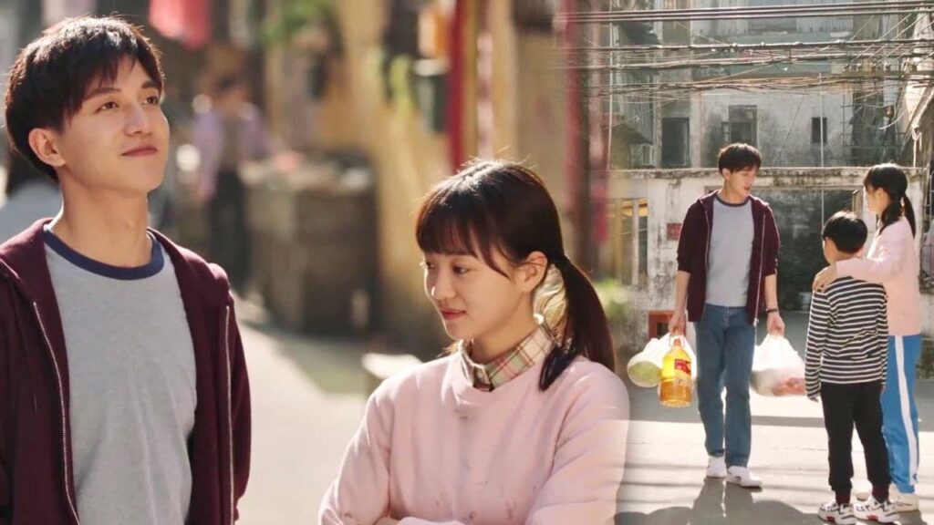 ترغب بالتقرب من ابن جيرانها فتجعل اخوها يحمل الاشياء الثقيلة عنه ليساعده ❤️😂 ( نهر يجري خلاله )