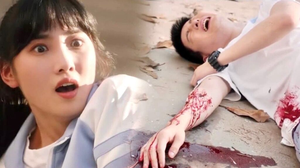 يقوم بإنقاذ الفتاة المتفوقة لكنها تناديه بالجبان لانه لايستطيع تحمل الالم ❤️ (لا تغادر بعد المدرسة )