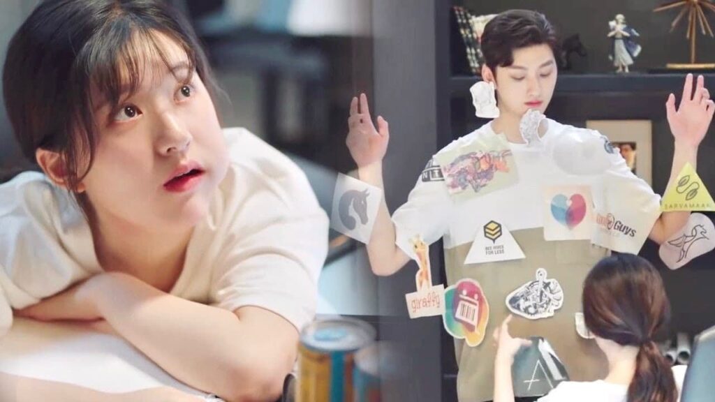 تجعل حبيبها عارضا  لكي يأتي لها الالهام ❤️😍 (ارجوك اطمئن يا سيد لينغ)