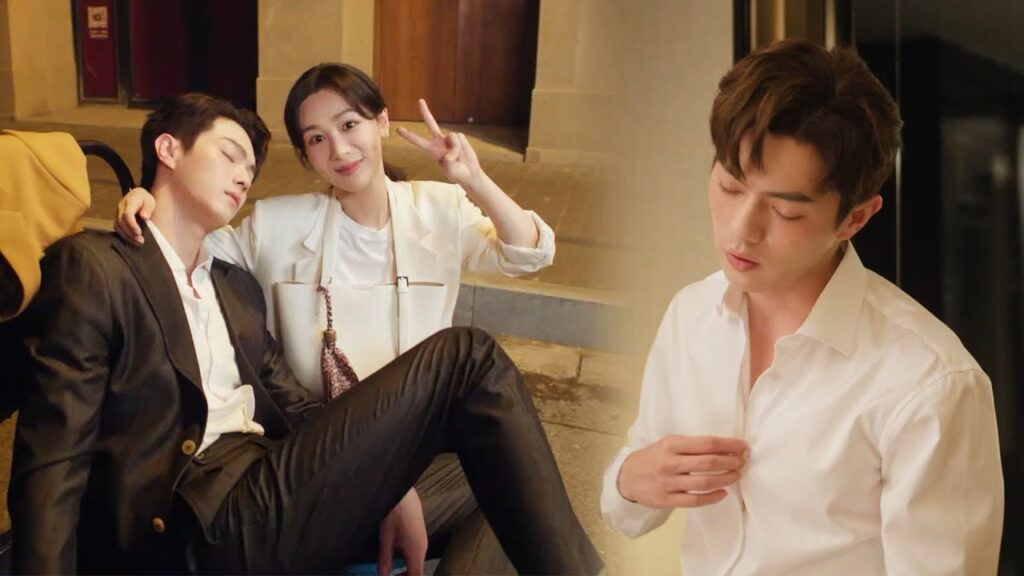 يثمل الرئيس المغرور فتسحبه بطلتنا إلى الفندق ولكنه يخلع سرواله أمامها!😮مشهد لطيف من "حكاية مبهجة"