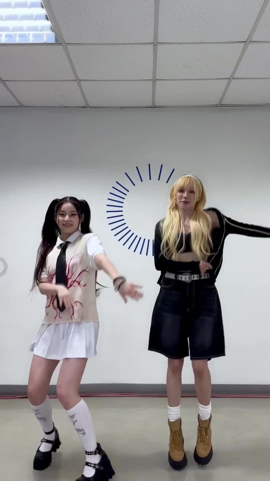 240424 تحديث TikTok الرسمي - إنها تتحرك (تحدي Yuqi FREAK مع Kyujin من NMIXX)