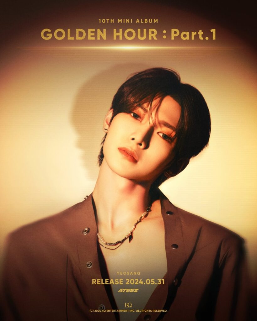 ATEEZ - الألبوم المصغر العاشر 'GOLDEN HOUR: Part.  1' (الصورة المفاهيمية رقم 1 - يوسانغ، سيونغهوا)