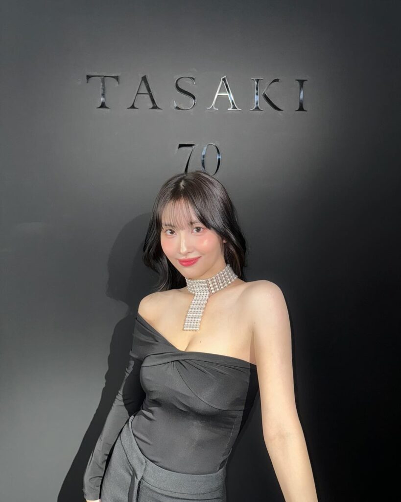 240426 تحديث مومو على الانستقرام - "تهانينا على الذكرى السبعين لتأسيسك 🤍#TASAKI #TASAKIbalance #PR #Japan"