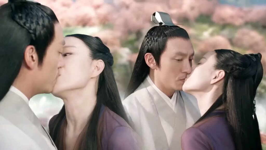 تعرف الجنية أن حبيبها سيتركها ويرحل بعيدا فتبادر بالاعتراف بمشاعرها تجاهه وتقبله❤️مشهد من "حب وقدر"