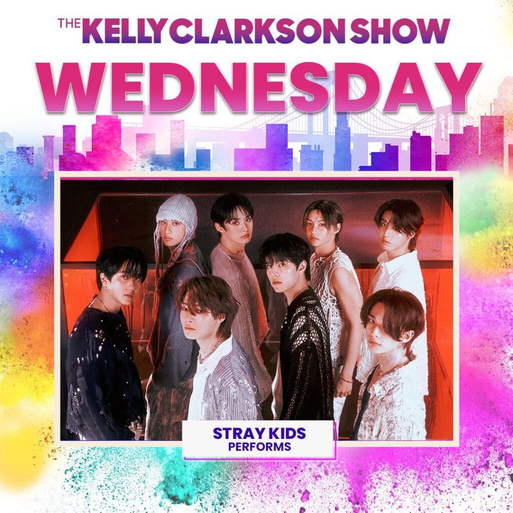 من المقرر أن تؤدي فرقة Stray Kids عرضًا في برنامج The Kelly Clarkson Show في 22 مايو