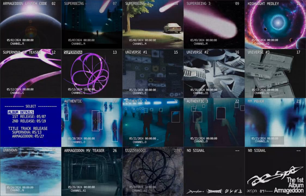 240502 aespa - الألبوم الأول: هرمجدون (ملصق الجدول)