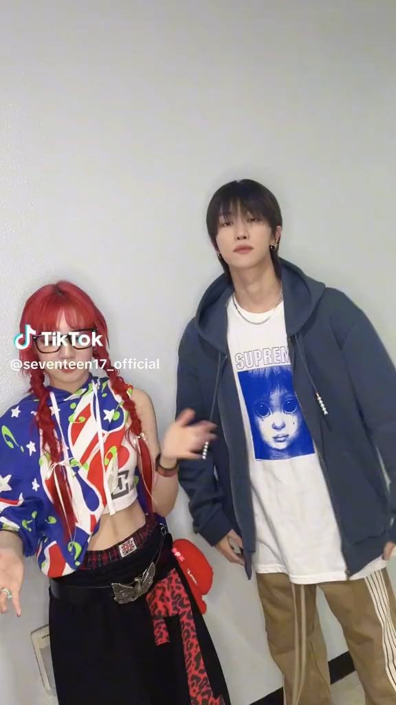 240508 تحديث SEVENTEEN على TikTok: تحدي الرقص "MAESTRO" (The8 مع (G)I-DLE Yuqi)
