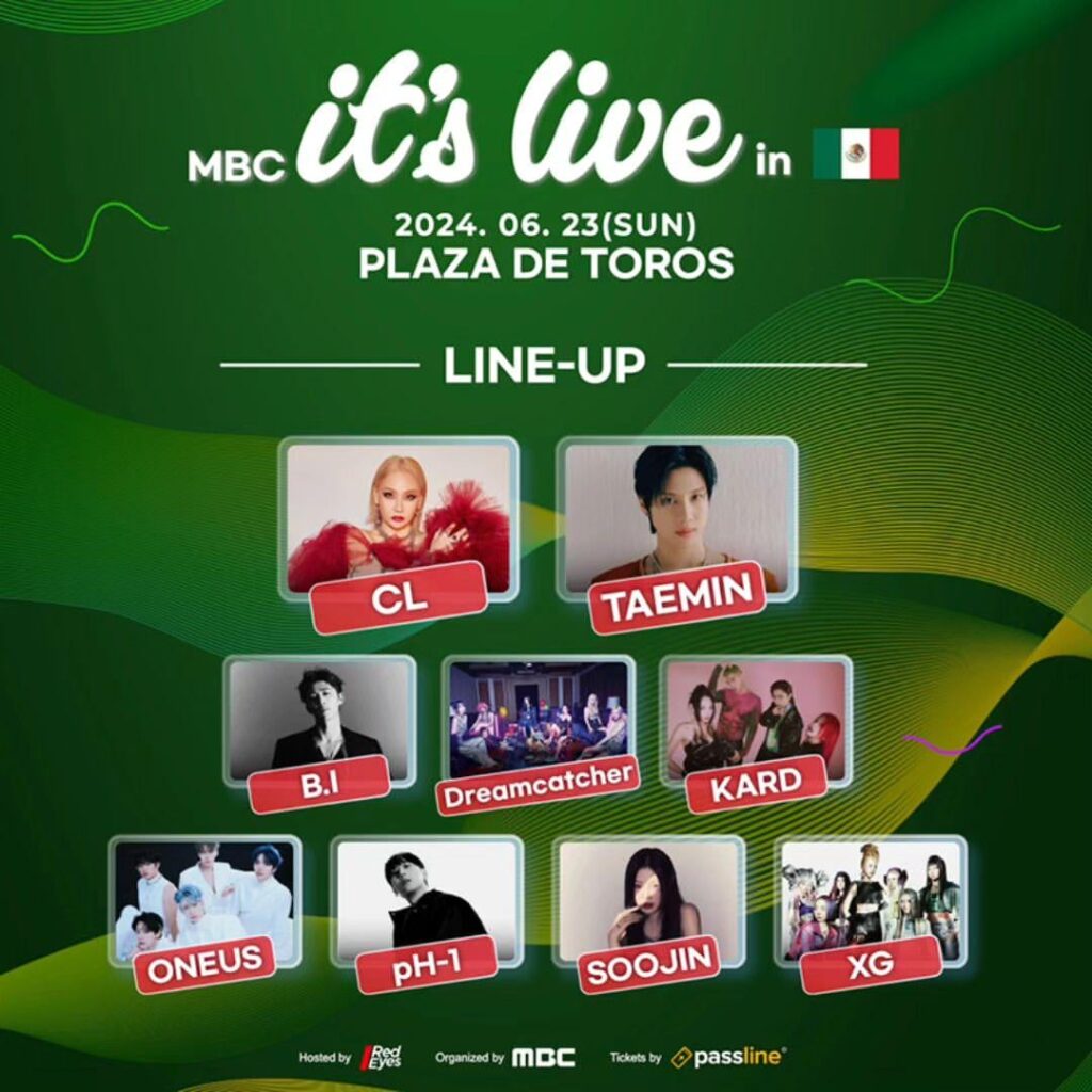 CL، Taemin، BI، Dreamcatcher، KARD، ONEUS، pH-1، Soojin، وXG سيقدمون عروضهم على قناة MBC It's Live في المكسيك في 23 يونيو