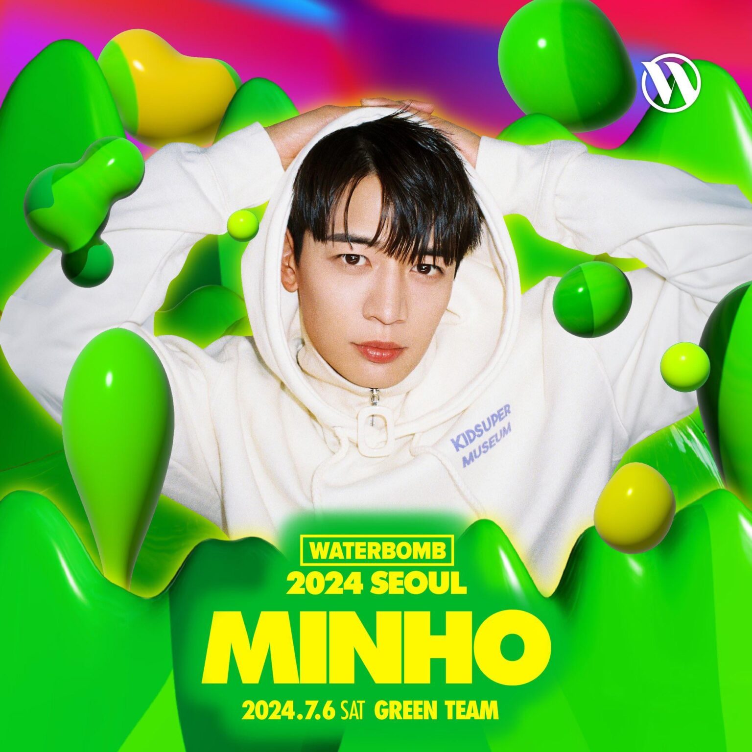 تمت إضافة SHINee Minho إلى "مهرجان Waterbomb لعام 2024" في تشكيلة الفنانين في سيول في 6 يوليو