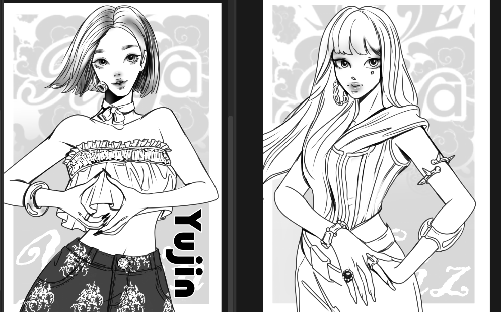 رسم بعض صفحات الرسم/التلوين الخاصة بـ Heya، أتمنى أن تنال إعجابكم!