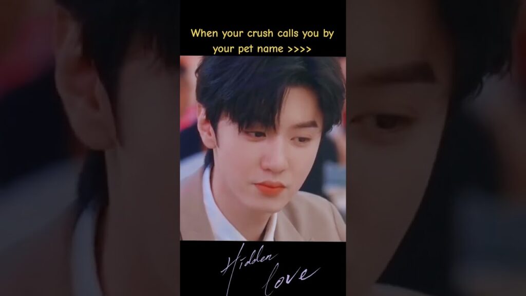 عندما يناديك الشخص الذي يعجبك باسم حيوانك الأليف🥰 #HiddenLove #حب_خفي #zhaolusi #ChenZheyuan #youku