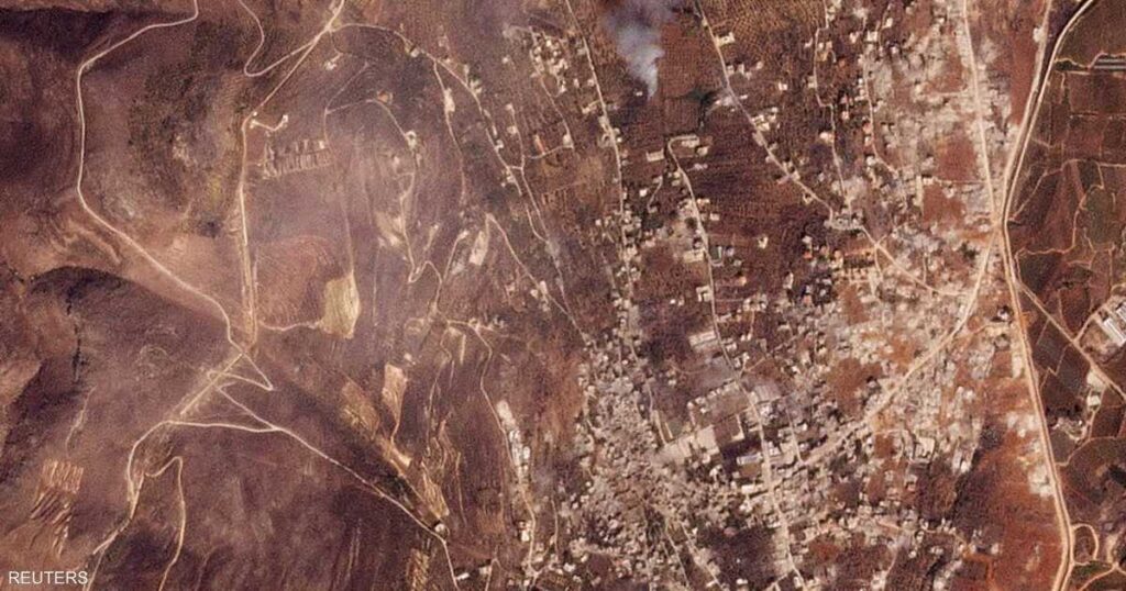 صور فضائية.. حملة إسرائيل حولت بلدات لبنانية لأطلال وركام