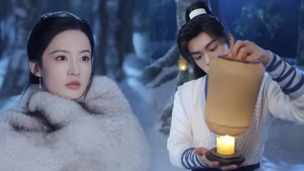 تخرج للبحث عن كنزها في الأجواء المظلمة والباردة فينير لها بطلنا سرًا الطريق❄️ليلة ثلجية: حب أبدي