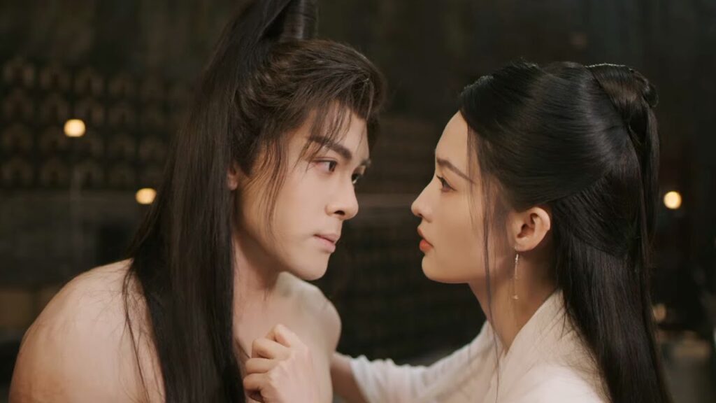 يشعر بطلنا بالخجل فور اقتراب معالجتنا الجميلة فجأة منه وتواصلها معه وجهًا لوجه❄️ليلة ثلجية: حب أبدي