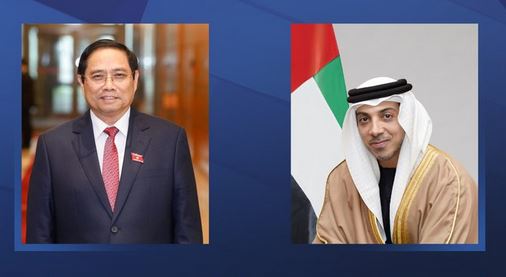 منصور بن زايد يستقبل رئيس الوزراء الفيتنامي