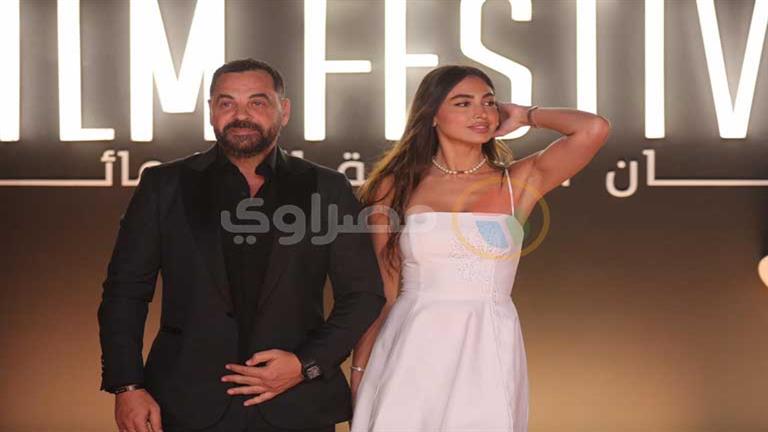 بالصور.. طارق العريان برفقة زوجته نيكول سعفان في حفل هشام نز