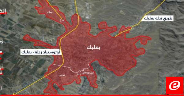 الجيش الإسرائيلي هدد سكان بعلبك وعين بورضاي ودورس لإخلاء منازلهم