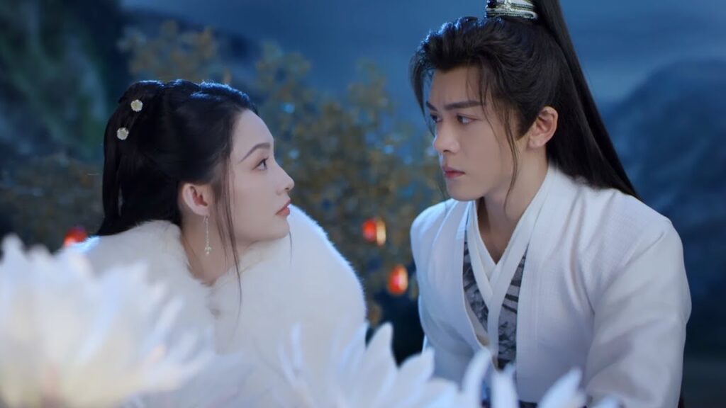 تمكن أخيرًا من رؤية حبيبته المريضة بعد غيبوبتها وبدآ يتغازلان تحت القمر❄️مشهد من ليلة ثلجية: حب أبدي