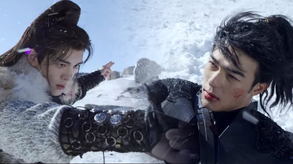 مشهد قتال رائع! يتقاتل بشراسة من أجل لؤلؤة فيصاب بجروح خطيرة ويسقط❄️مشهد من ليلة ثلجية: حب أبدي