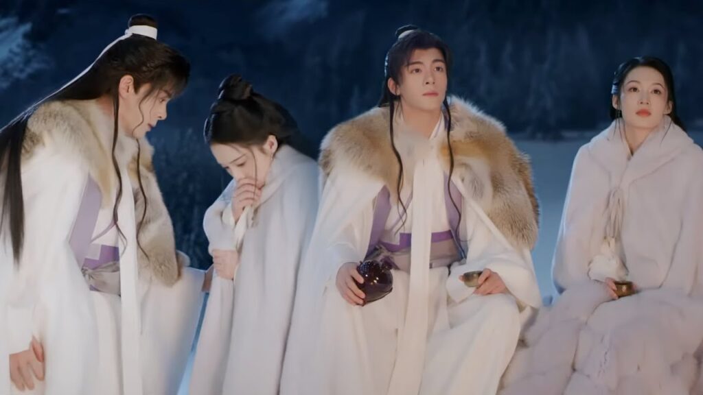 يرافق بطلنا حبيبته لمشاهدة الشفق القطبي ويقطع الاثنان وعدًا مدى الحياة❄️مشهد من ليلة ثلجية: حب أبدي