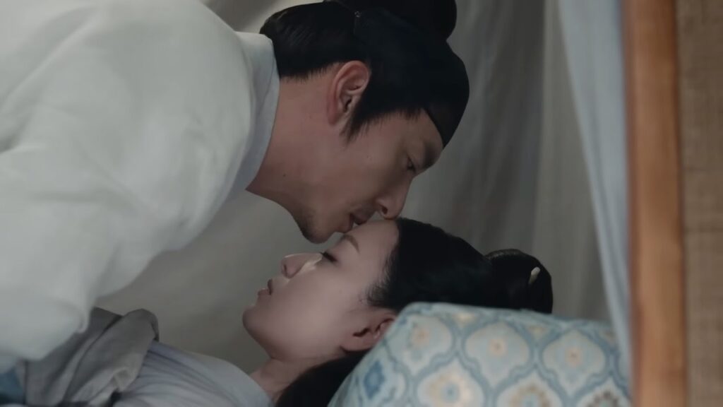 بعد أن يعدها حبيبها بالبقاء معها للأبد يودعها وهي نائمة ويتركها ويرحل💔مشهد حزين من "حب وقدر"