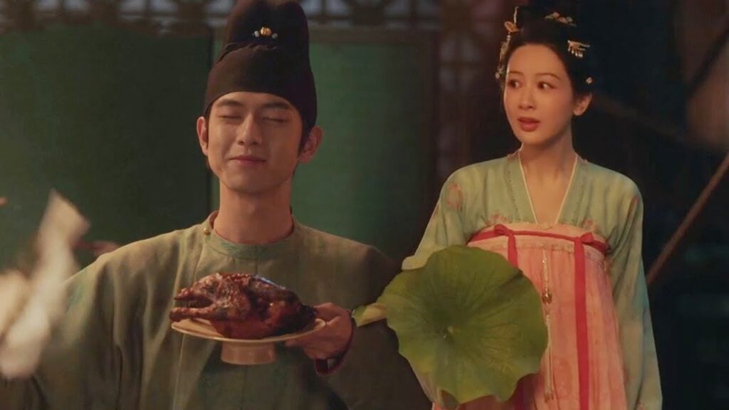 تهدي فتاته الطعام لأحدهم فيشعر بطلنا الوسيم بالغيرة ويسرقه😂مشهد رومانسي من دراما "ازدهار الفاوانيا"