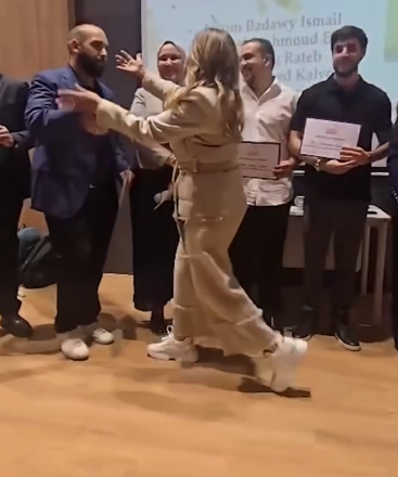 ليلى علوى في حفل مشروع تخرج ابنها