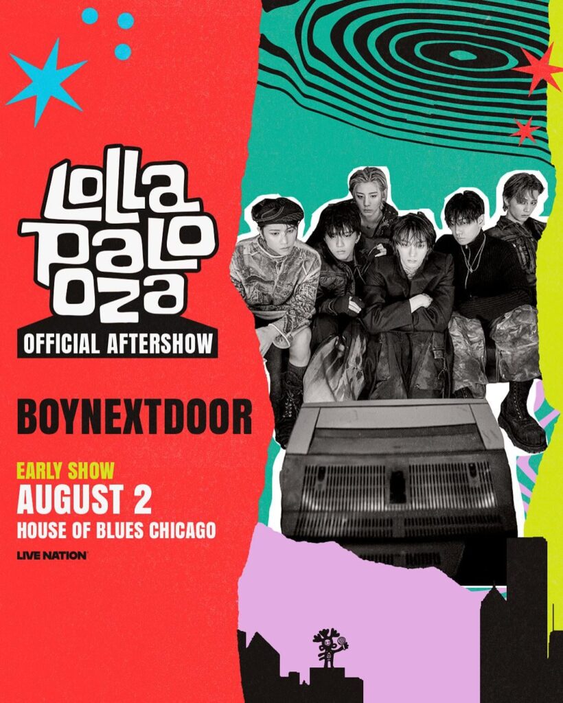 Boynextdoor - Lollapalooza 2025 الرسمية اللاحقة (ملصق إعلان)