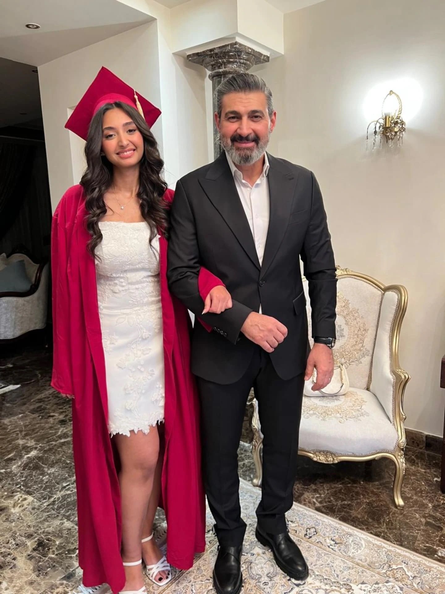 ياسر جلال وابنته قدرية