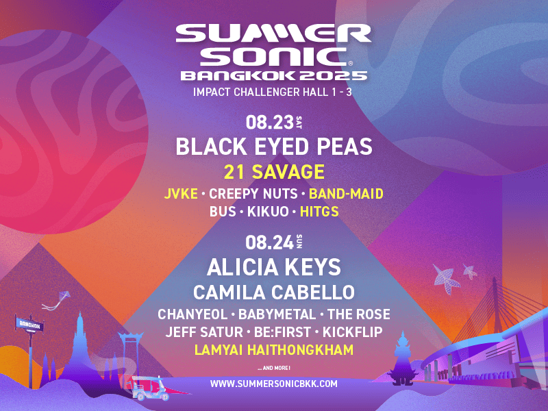 Hitgs ، Chanyeol ، The Rose & Kickflip لتقديمها في Summer Sonic Bangkok 2025