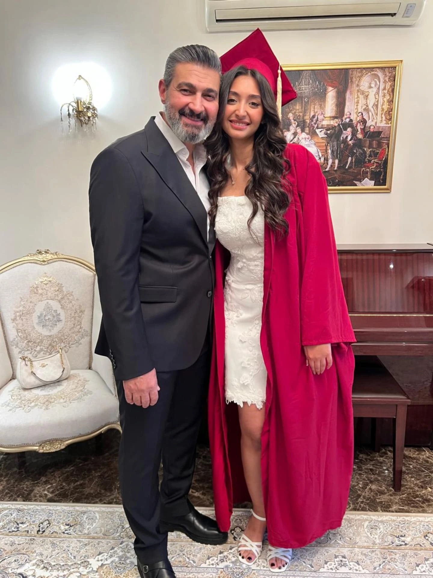 ياسر جلال مع ابنته قدرية