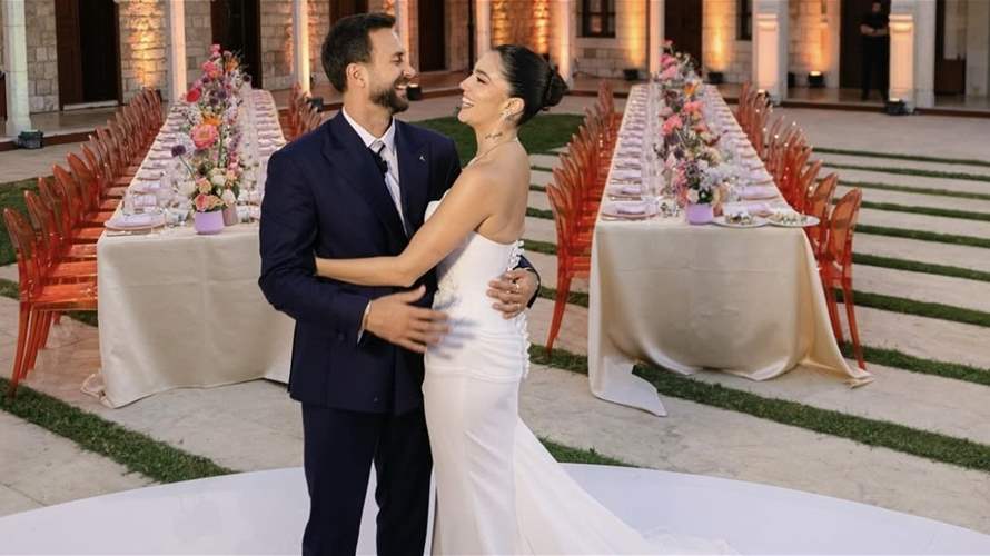 لحظات مميزة من زفاف ستيفاني عطالله وزاف... "حيث تلتقي السينما بالموسيقى ويُكتب الحب بالبكسلات" (فيديو)