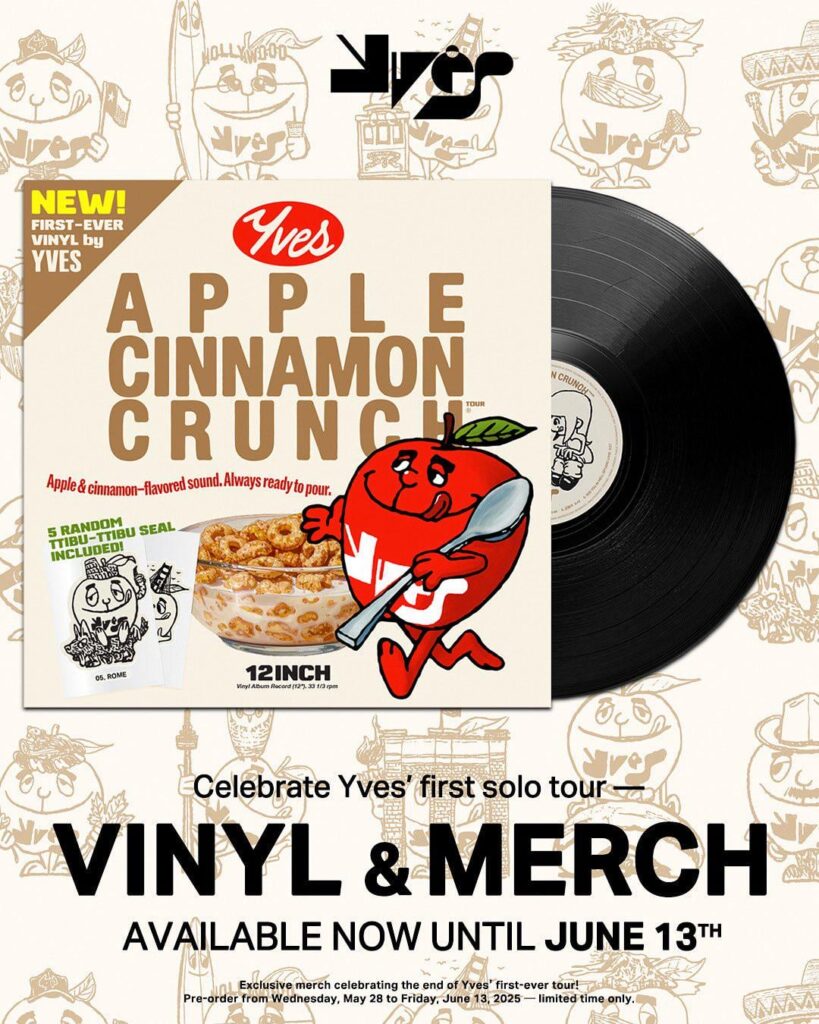 YVES - جولة منفردة الأولى: "Apple Cinnamon Crunch" (إصدار البضائع فينيل + - صورة دعابة)