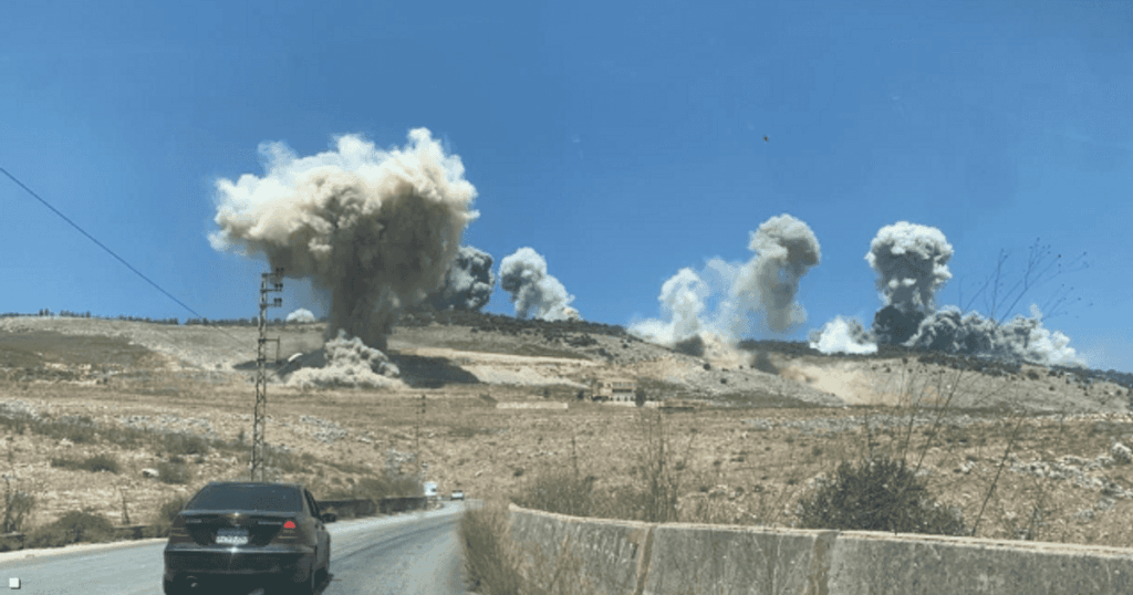 سلسلة غارات إسرائيلية تستهدف موقعا لحزب الله في جنوب لبنان سلسلة غارات إسرائيلية تستهدف موقعا لحزب الله في جنوب لبنان