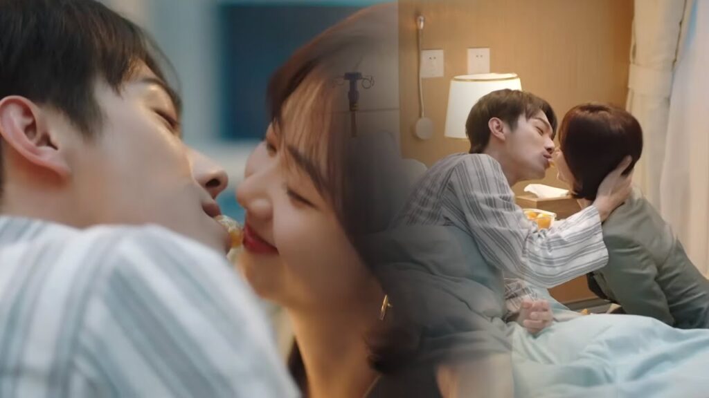 يقبل الرئيس المصاب فتاته الحبيبة في جناح المستشفى ولكن الجد يمسك بهما فجأة❤️مشهد من "جميلة مثلك"